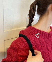 flower | パーリーハートブローチ(ブローチ/コサージュ)