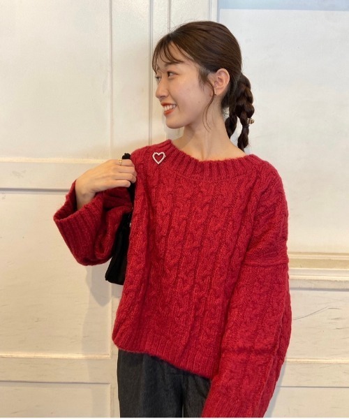 flower（フラワー）の「パーリーハートブローチ（ブローチ/コサージュ・レディース・ホワイト・FREE）」の3枚目の写真