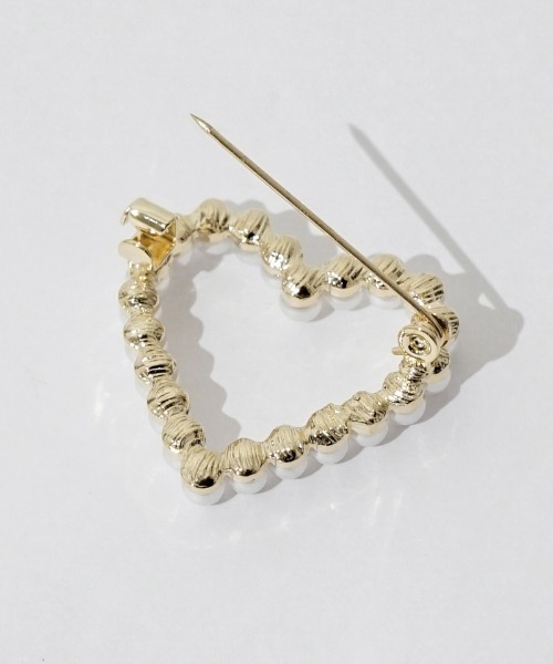 flower（フラワー）の「パーリーハートブローチ（ブローチ/コサージュ・レディース・ホワイト・FREE）」の5枚目の写真