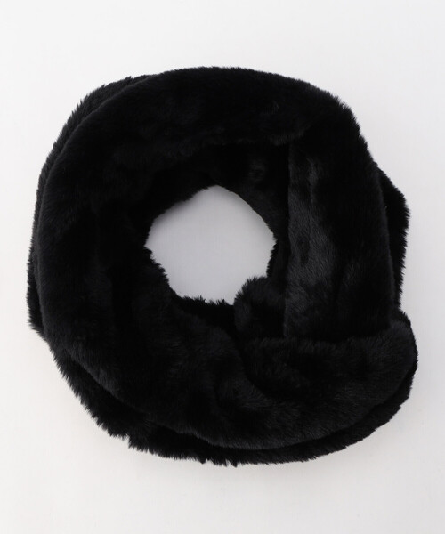 COMME CA ISM（コムサイズム）の「フェイクファー スヌード（ネックウォーマー/スヌード・メンズ・チャコール/ベージュ/ブラック・FREE）」の4枚目の写真
