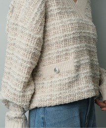 【新品】　ジャスグリッティー　ゆるVニット　ピンク 新品】 ジャスグリッティー ゆるVニット ピンク - メルカリ