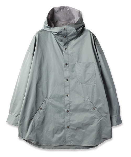 Dulcamara（ドゥルカマラ）の「メモリーツイルシャツパーカー（パーカー・メンズ・ブラック/ブルーグレー・1/0）」の2枚目の写真