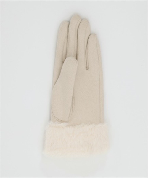 axes femme（アクシーズファム）の「雪刺繍×パールファー手袋（手袋