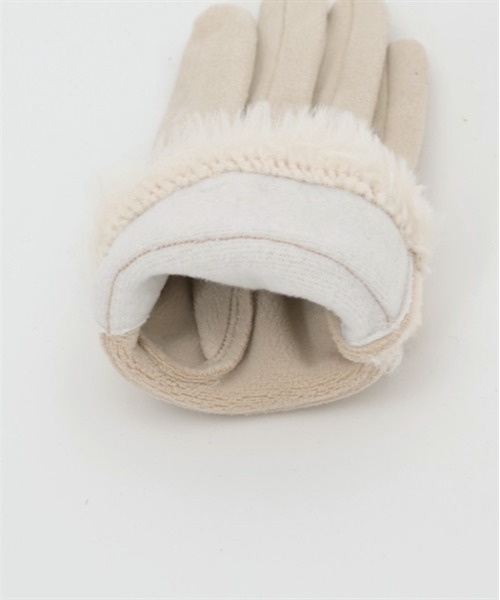 axes femme（アクシーズファム）の「雪刺繍×パールファー手袋（手袋・レディース・ブラック/ネイビー/キナリ・FREE）」の10枚目の写真