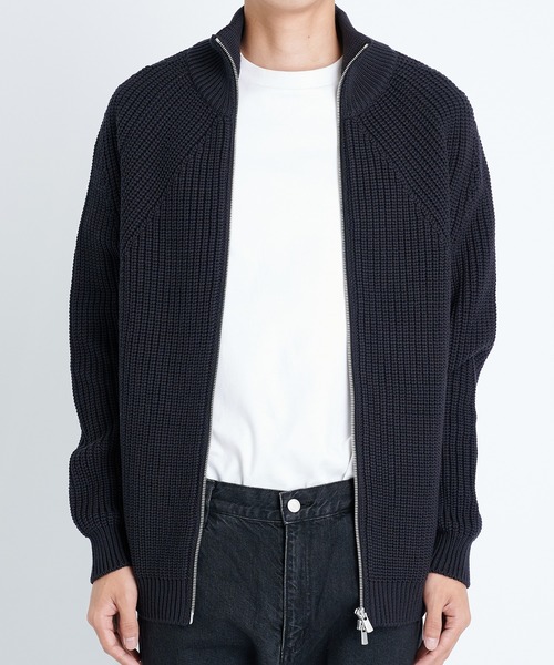 BATONER(バトナー)の「【BATONER/バトナー】SIGNATURE DRIVERS KNIT(ニット/セーター・メンズ・ブラック/ダークグレー・1/2)」の10枚目の写真