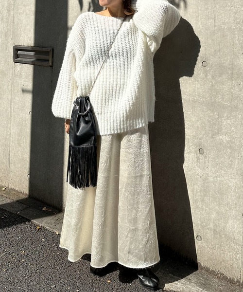 archives(アルシーヴ)の「〈Lid.〉Openwork Knit(ニット/セーター・レディース・オフホワイト/ピンク/グリーン/オレンジ・MEDIUM)」の12枚目の写真