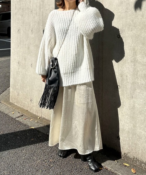 archives(アルシーヴ)の「〈Lid.〉Openwork Knit(ニット/セーター・レディース・オフホワイト/ピンク/グリーン/オレンジ・MEDIUM)」の13枚目の写真