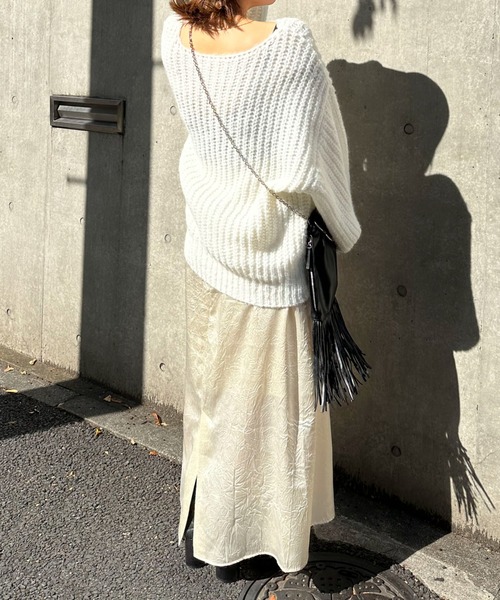 archives(アルシーヴ)の「〈Lid.〉Openwork Knit(ニット/セーター・レディース・オフホワイト/ピンク/グリーン/オレンジ・MEDIUM)」の14枚目の写真