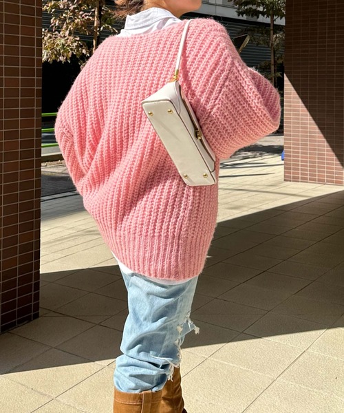 archives(アルシーヴ)の「〈Lid.〉Openwork Knit(ニット/セーター・レディース・オフホワイト/ピンク/グリーン/オレンジ・MEDIUM)」の20枚目の写真