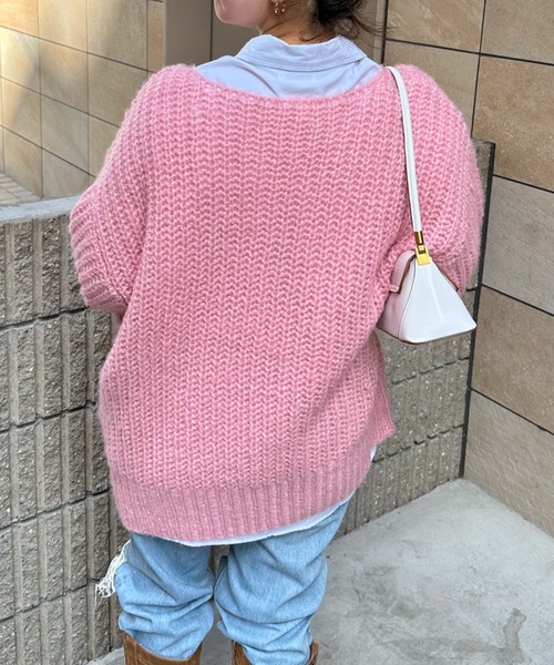 archives(アルシーヴ)の「〈Lid.〉Openwork Knit(ニット/セーター・レディース・オフホワイト/ピンク/グリーン/オレンジ・MEDIUM)」の16枚目の写真