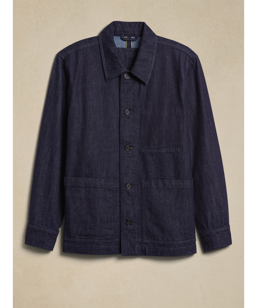 Banana Republic（バナナリパブリック）の「ブラッシュド セルビッジ チョアコート（デニムジャケット・メンズ・インディゴブルー・XL/L/M/S）」の5枚目の写真