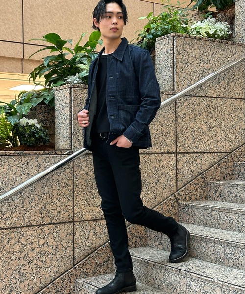 Banana Republic（バナナリパブリック）の「ブラッシュド セルビッジ チョアコート（デニムジャケット・メンズ・インディゴブルー・XL/L/M/S）」の2枚目の写真