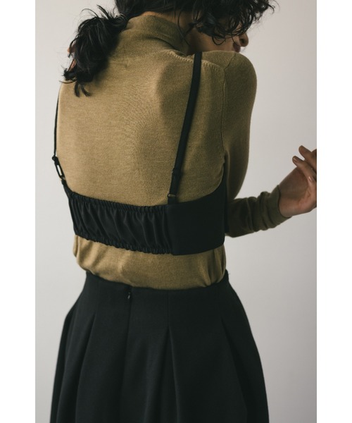 STYLEMIXER（スタイルミキサー）の「カーブラインビスチェ（ベスト・レディース・ブラック/グレー・SMALL/MEDIUM）」の9枚目の写真