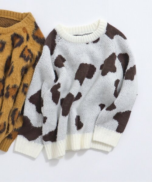 BREEZE(ブリーズ)の「【あったか】アニマル柄セーター(ニット/セーター・キッズ・ベージュ/アイボリー・100/90/140/120)」の2枚目の写真