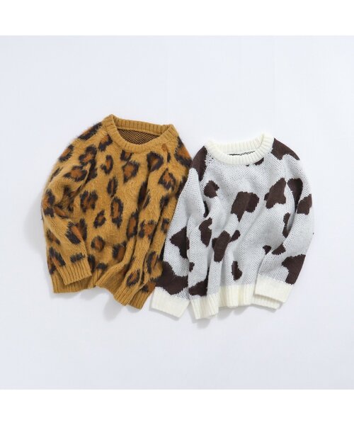 BREEZE(ブリーズ)の「【あったか】アニマル柄セーター(ニット/セーター・キッズ・ベージュ/アイボリー・100/90/140/120)」の4枚目の写真