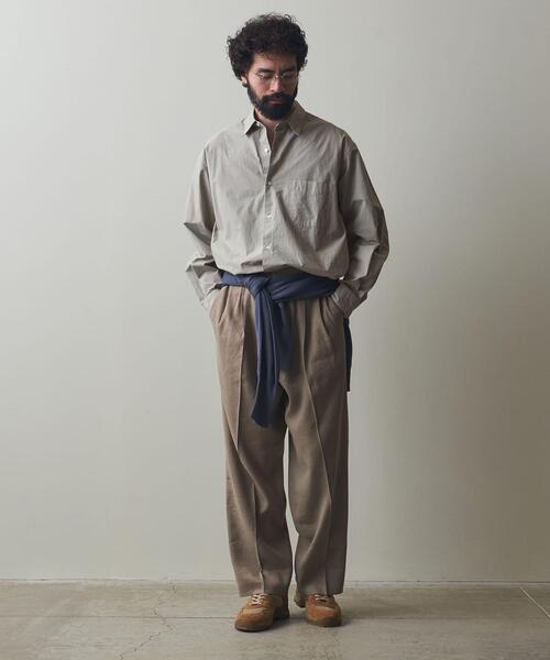 Steven Alan（スティーブンアラン）の「＜Steven Alan＞ ガーメントダイ レギュラーカラー シャツ -LOOSE（シャツ/ブラウス・メンズ・ダークグレー/ベージュ/ライトグレー・M/S/L/XL）」の10枚目の写真