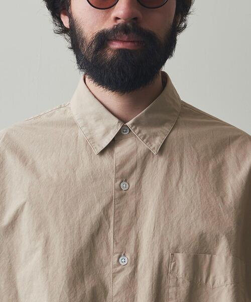 Steven Alan（スティーブンアラン）の「＜Steven Alan＞ ガーメントダイ レギュラーカラー シャツ -LOOSE（シャツ/ブラウス・メンズ・ダークグレー/ベージュ/ライトグレー・M/S/L/XL）」の14枚目の写真