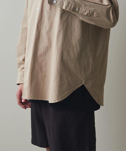 Steven Alan（スティーブンアラン）の「＜Steven Alan＞ ガーメントダイ レギュラーカラー シャツ -LOOSE（シャツ/ブラウス・メンズ・ダークグレー/ベージュ/ライトグレー・M/S/L/XL）」の16枚目の写真