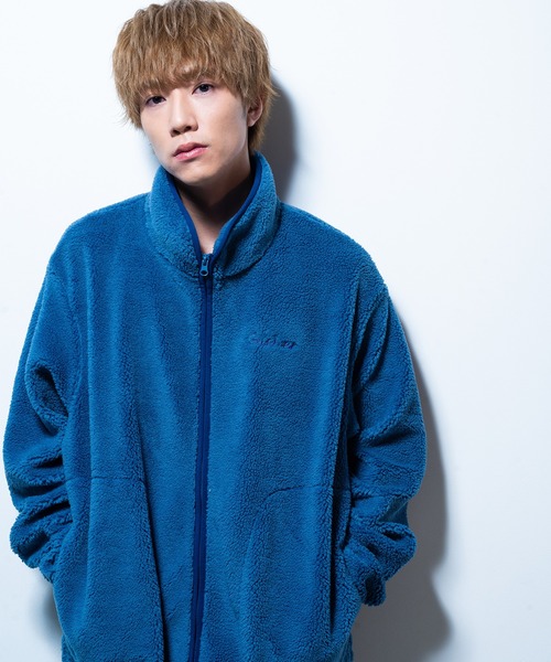 GISHER（ギッシャー）の「BOA FLEECE JACKET（ブルゾン・メンズ・ブルー/アイボリー/ブラック/グレイッシュベージュ・FREE）」の4枚目の写真