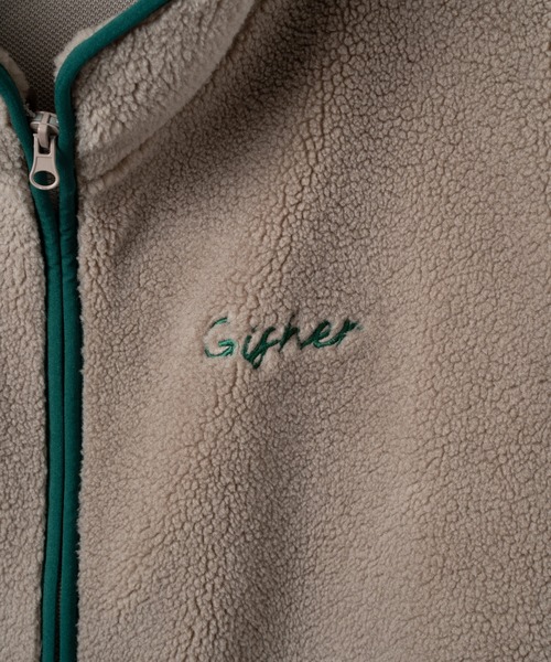 GISHER（ギッシャー）の「BOA FLEECE JACKET（ブルゾン・メンズ・ブルー/アイボリー/ブラック/グレイッシュベージュ・FREE）」の7枚目の写真