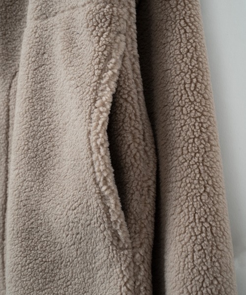 GISHER（ギッシャー）の「BOA FLEECE JACKET（ブルゾン・メンズ・ブルー/アイボリー/ブラック/グレイッシュベージュ・FREE）」の9枚目の写真