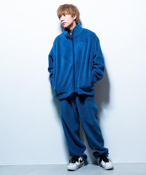 GISHER（ギッシャー）の「BOA FLEECE JACKET（ブルゾン・メンズ・ブルー/アイボリー/ブラック/グレイッシュベージュ・FREE）」の11枚目の写真