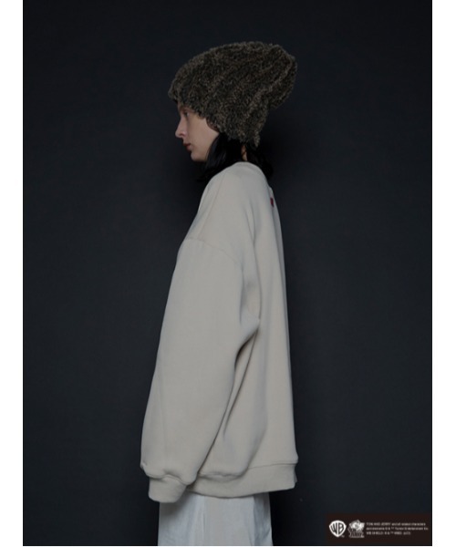 AMAIL（アマイル）の「【TOM and JERRY】over cloth（スウェット・レディース・ベージュ/ブラック・FREE）」の10枚目の写真