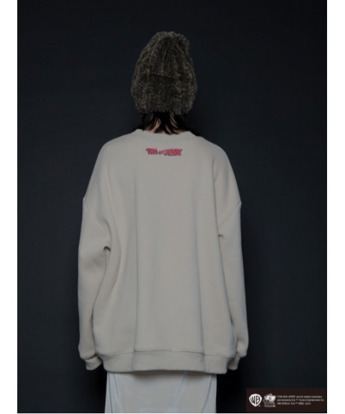 AMAIL（アマイル）の「【TOM and JERRY】over cloth（スウェット・レディース・ベージュ/ブラック・FREE）」の11枚目の写真