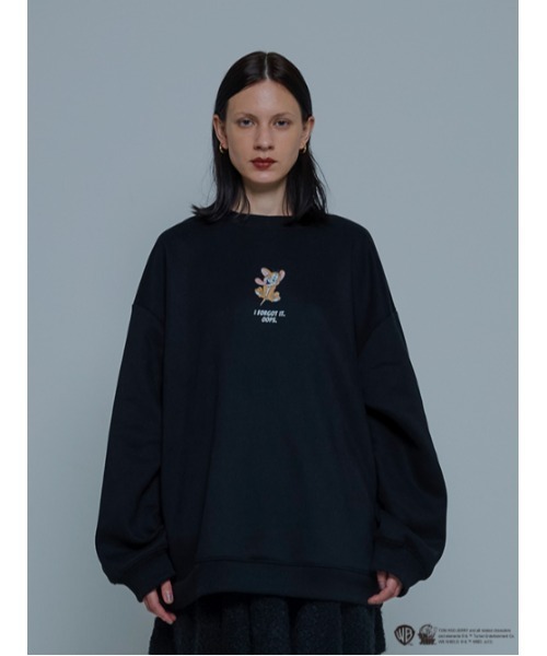 AMAIL（アマイル）の「【TOM and JERRY】over cloth（スウェット・レディース・ベージュ/ブラック・FREE）」の16枚目の写真