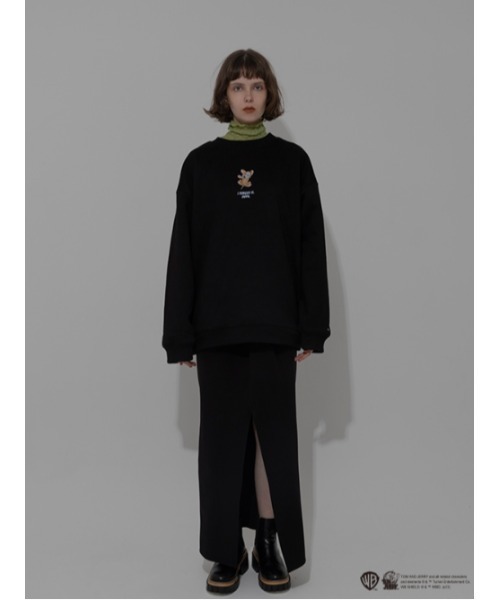 AMAIL（アマイル）の「【TOM and JERRY】over cloth（スウェット・レディース・ベージュ/ブラック・FREE）」の19枚目の写真