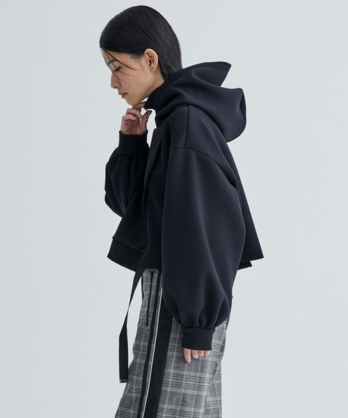 UNITED TOKYO（ユナイテッドトウキョウ）の「ショルダージップオープンパーカー（Tシャツ/カットソー・レディース・ホワイト/ブラック/グレー・FREE）」の15枚目の写真