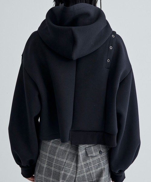 UNITED TOKYO（ユナイテッドトウキョウ）の「ショルダージップオープンパーカー（Tシャツ/カットソー・レディース・ホワイト/ブラック/グレー・FREE）」の5枚目の写真