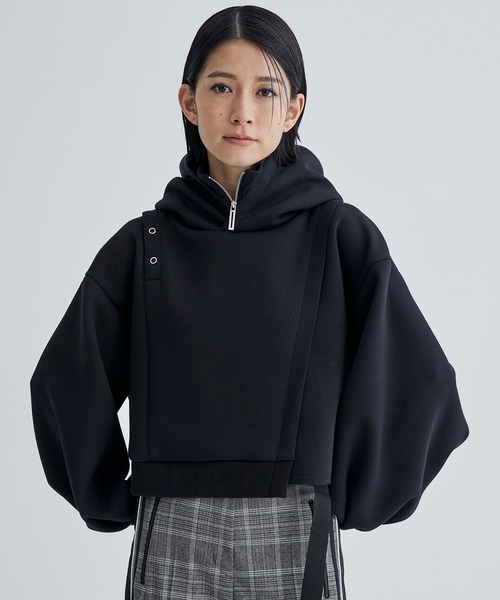 UNITED TOKYO（ユナイテッドトウキョウ）の「ショルダージップオープンパーカー（Tシャツ/カットソー・レディース・ホワイト/ブラック/グレー・FREE）」の13枚目の写真