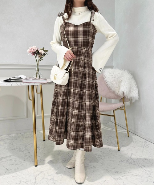 apres jour（アプレジュール）の「アソートチェックフレアキャミワンピース【ZOZOTOWN限定アイテム】（ワンピース・レディース・ブラック/レッド系その他/ベージュ系その他/ブラック系その他/ブラウン系その他・X-LARGE/フリー）」の3枚目の写真