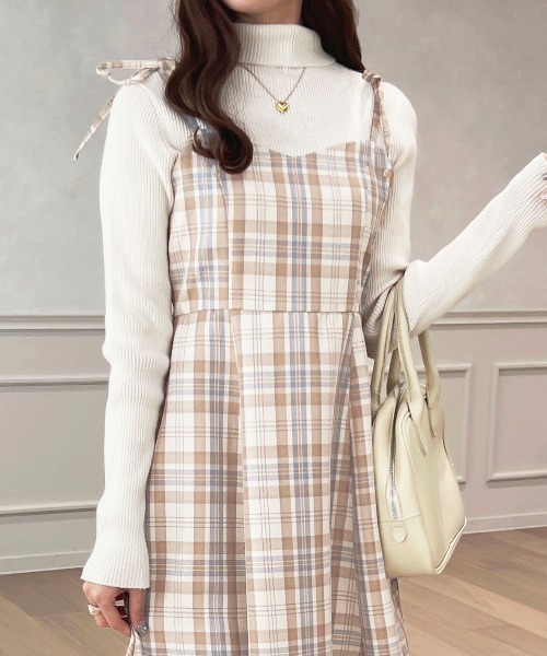 apres jour（アプレジュール）の「アソートチェックフレアキャミワンピース【ZOZOTOWN限定アイテム】（ワンピース・レディース・ブラック/レッド系その他/ベージュ系その他/ブラック系その他/ブラウン系その他・X-LARGE/フリー）」の8枚目の写真