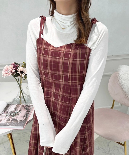 apres jour（アプレジュール）の「アソートチェックフレアキャミワンピース【ZOZOTOWN限定アイテム】（ワンピース・レディース・ブラック/レッド系その他/ベージュ系その他/ブラック系その他/ブラウン系その他・X-LARGE/フリー）」の12枚目の写真