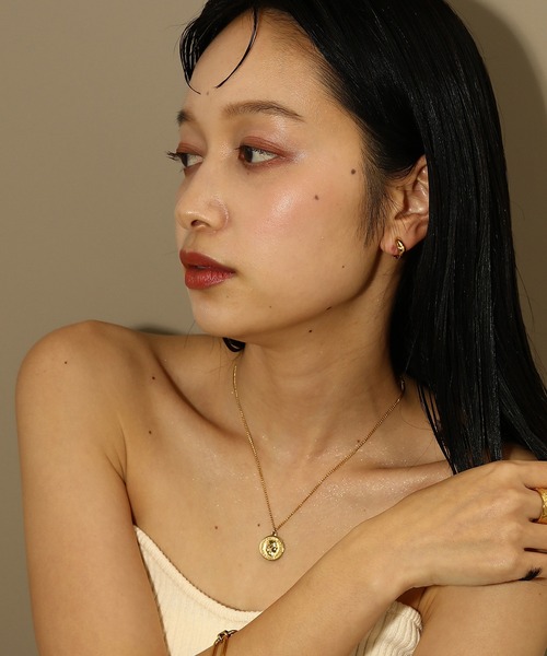 voov（ブーブ）の「【金属アレルギー対応】コイン ペンダント サージカル ネックレス（ネックレス・レディース・ゴールド/シルバー・フリー）」の3枚目の写真