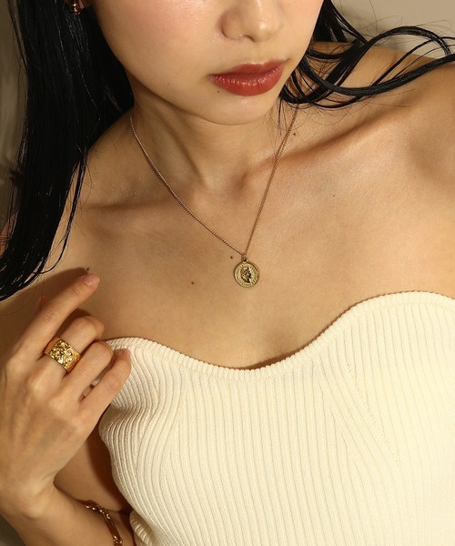 voov（ブーブ）の「【金属アレルギー対応】コイン ペンダント サージカル ネックレス（ネックレス・レディース・ゴールド/シルバー・フリー）」の4枚目の写真