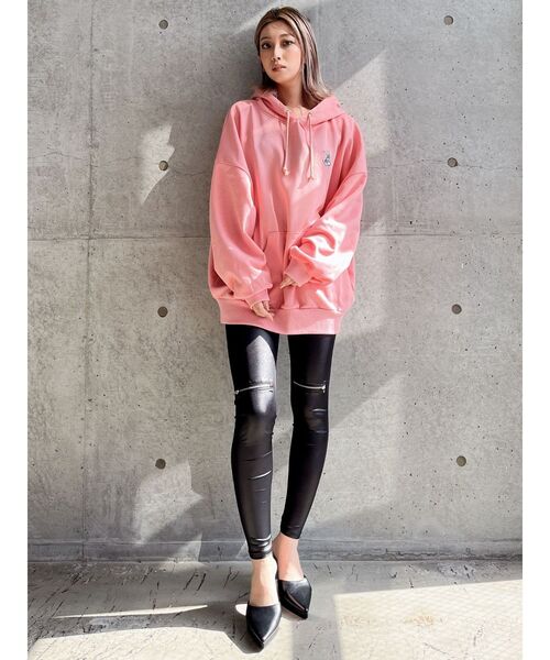 GYDA（ジェイダ）の「CALL BUNNY BIGスウェットパーカー（パーカー・レディース・ベージュ/ライトグレー/ピンク/ブラック・FREE）」の8枚目の写真