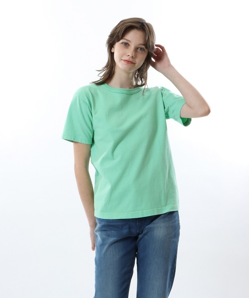 Champion(チャンピオン)の「【Champion/チャンピオン】メンズ MADE IN USA ティーテンイレブン ショートスリーブTシャツ(Tシャツ/カットソー・メンズ・ピーコックグリーン系/ライトパープル/ペールイエロー/ブラック系その他/ライトピンク/アッシュブラウン・MEDIUM/SMALL/X-LARGE/LARGE)」の4枚目の写真