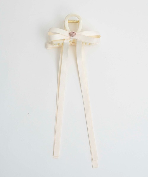 WEGO（ウィゴー）の「WEGO/ロングリボンバンスクリップ（バレッタ/ヘアクリップ・レディース・オフホワイト/ブラック/ライトピンク/その他1/その他2/ベージュ/ライトグレー・FREE）」の16枚目の写真