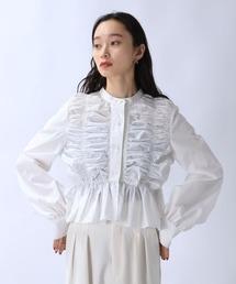 JEANASIS | シャーリングペプラムブラウス/105459(シャツ/ブラウス)