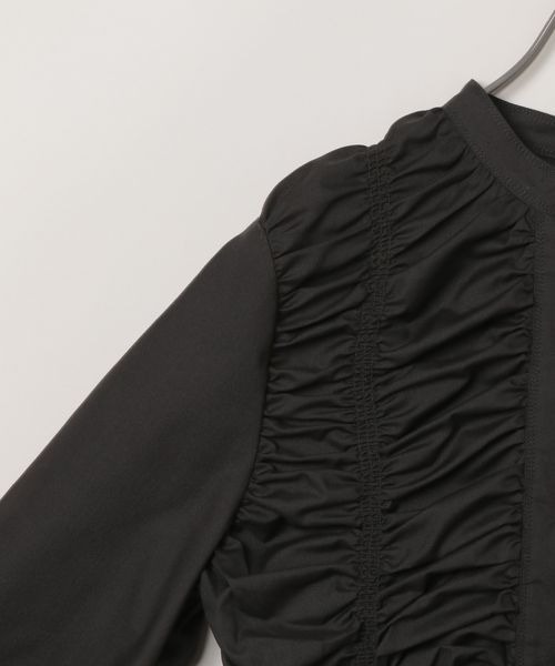 JEANASIS（ジーナシス）の「シャーリングペプラムブラウス/105459（シャツ/ブラウス・レディース・ホワイト/ブラック/ダークグリーン/チャコールグレー・FREE）」の11枚目の写真