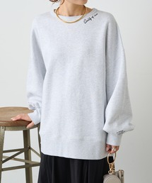 パイルカット裏毛ロゴ刺繍BIGプルオーバー