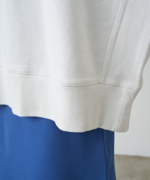 PUAL CE CIN（ピュアルセシン）の「パイルカット裏毛ロゴ刺繍BIGプルオーバー（スウェット・レディース・ピンク/グレー/ブルー/オフホワイト・FREE）」の8枚目の写真