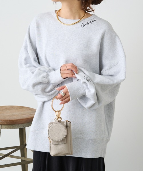 パイルカット裏毛ロゴ刺繍BIGプルオーバー（スウェット）｜PUAL