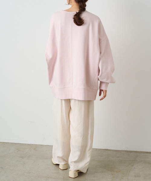 PUAL CE CIN（ピュアルセシン）の「パイルカット裏毛ロゴ刺繍BIGプルオーバー（スウェット・レディース・ピンク/グレー/ブルー/オフホワイト・FREE）」の20枚目の写真