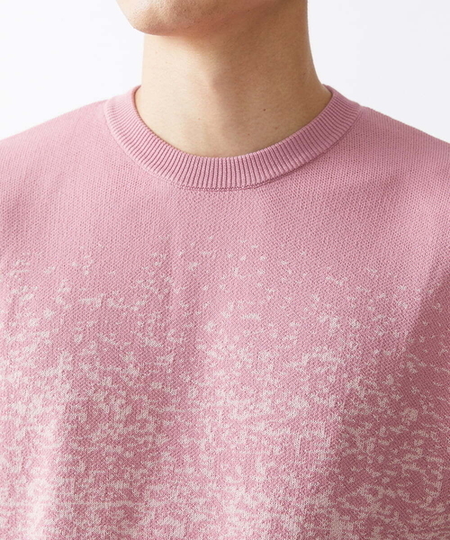 MK MICHEL KLEIN HOMME （エムケーミッシェルクランオム）の「ニット / ラビリンスグラデーション（ニット/セーター・メンズ・ダークインディゴブルー/ピンク/アイボリー・46/48）」の12枚目の写真