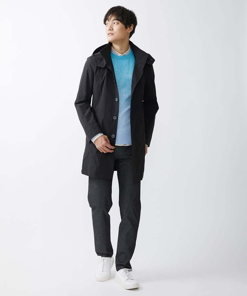 MK MICHEL KLEIN HOMME （エムケーミッシェルクランオム）の「ニット / ラビリンスグラデーション（ニット/セーター・メンズ・ダークインディゴブルー/ピンク/アイボリー・46/48）」の5枚目の写真