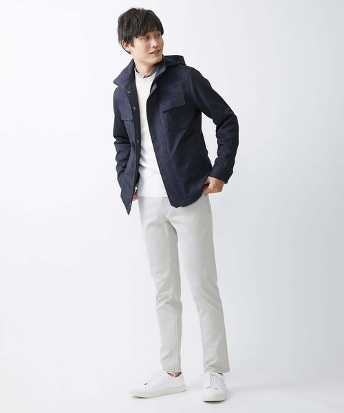 MK MICHEL KLEIN HOMME （エムケーミッシェルクランオム）の「ニット / ラビリンスグラデーション（ニット/セーター・メンズ・ダークインディゴブルー/ピンク/アイボリー・46/48）」の13枚目の写真